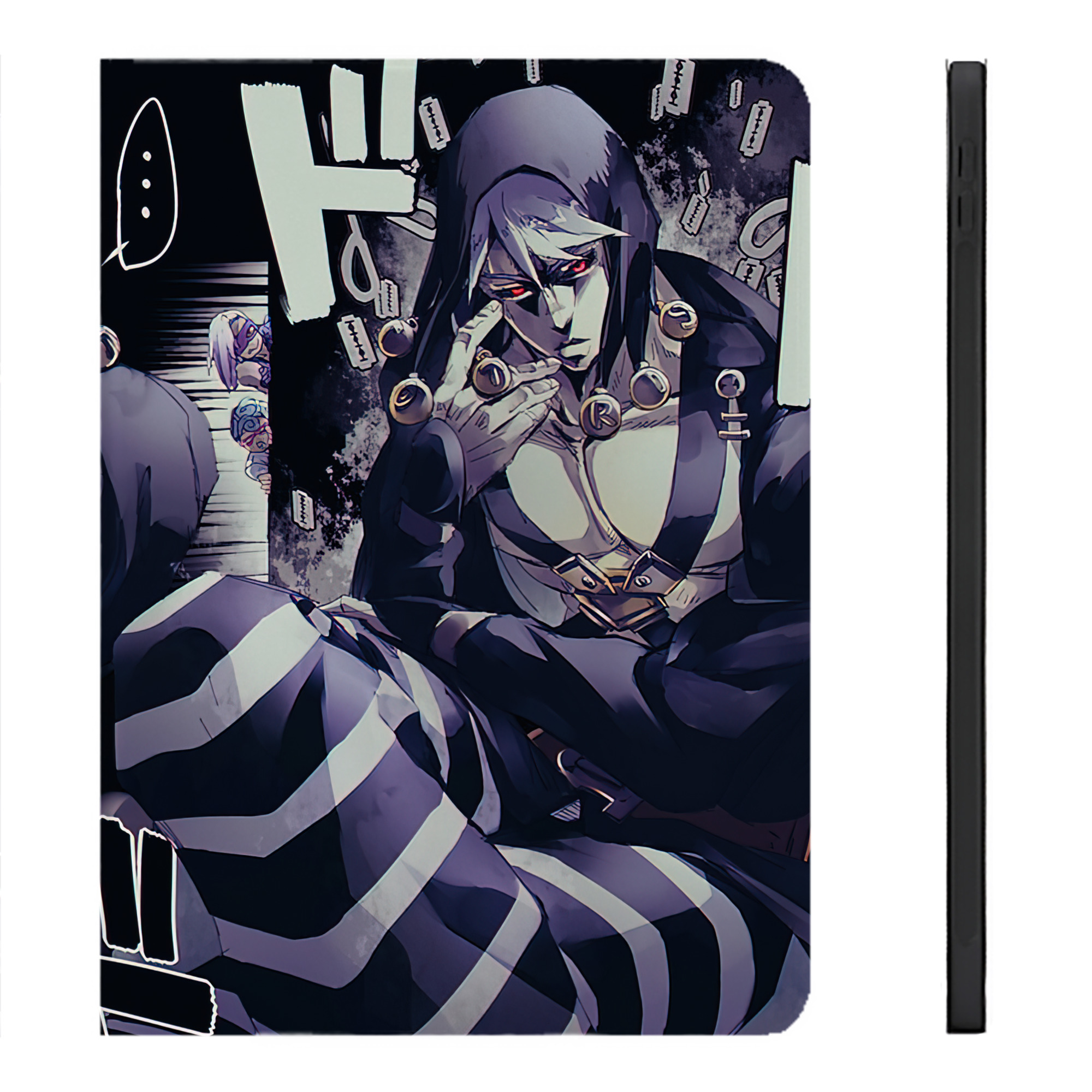 （画像用） ジョジョの奇妙な冒険 JoJo's Bizarre Adventure IPadケース ペンホルダー付き ブックスタイルデザイン
